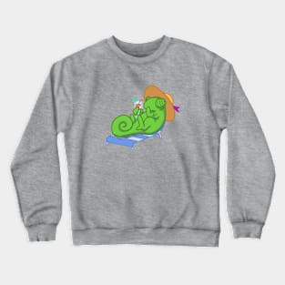 Sunbathing Chameleon Crewneck Sweatshirt